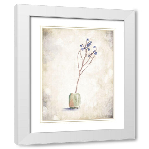 Solitude Of A Plant White Modern Wood Framed Art Print with Double Matting by OnRei