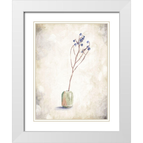 Solitude Of A Plant White Modern Wood Framed Art Print with Double Matting by OnRei