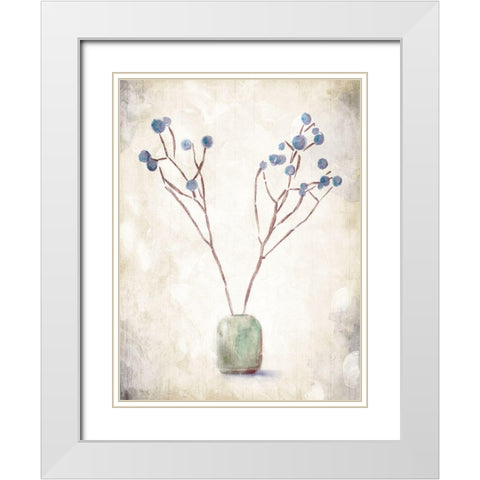 Secluded Plant White Modern Wood Framed Art Print with Double Matting by OnRei