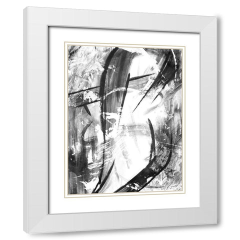 Sting White Modern Wood Framed Art Print with Double Matting by OnRei