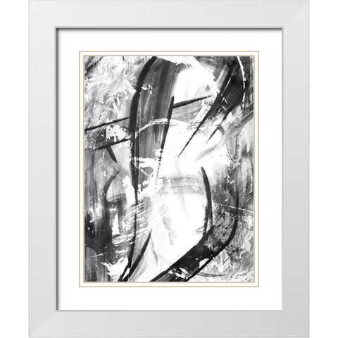 Sting White Modern Wood Framed Art Print with Double Matting by OnRei