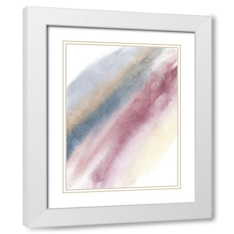 Mood Rainbow White Modern Wood Framed Art Print with Double Matting by OnRei