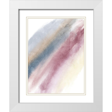 Mood Rainbow White Modern Wood Framed Art Print with Double Matting by OnRei