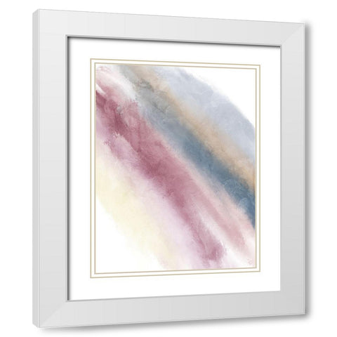 Mood Rainbow Mate White Modern Wood Framed Art Print with Double Matting by OnRei