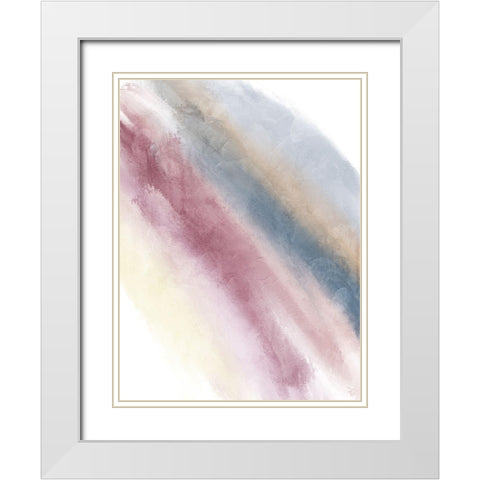 Mood Rainbow Mate White Modern Wood Framed Art Print with Double Matting by OnRei