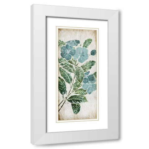 Calm Flowers White Modern Wood Framed Art Print with Double Matting by OnRei