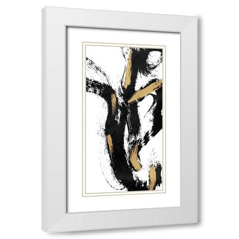 Waterfall White Modern Wood Framed Art Print with Double Matting by OnRei