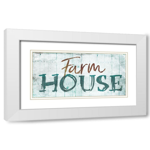 Farm House White Modern Wood Framed Art Print with Double Matting by OnRei