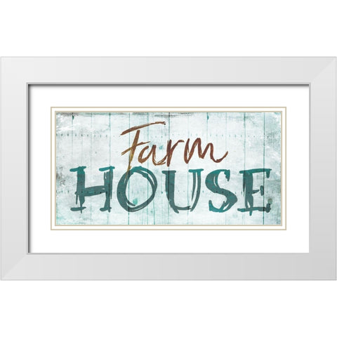 Farm House White Modern Wood Framed Art Print with Double Matting by OnRei