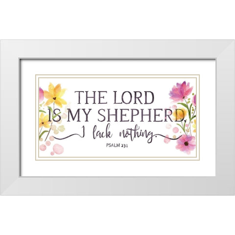 My Shepherd White Modern Wood Framed Art Print with Double Matting by OnRei