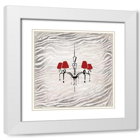 HUNG UP White Modern Wood Framed Art Print with Double Matting by OnRei