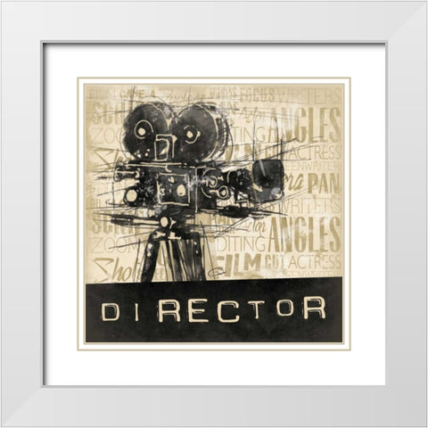 Director White Modern Wood Framed Art Print with Double Matting by OnRei