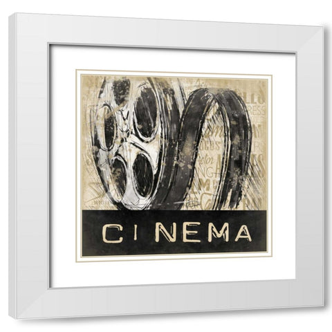 GAG REEL White Modern Wood Framed Art Print with Double Matting by OnRei