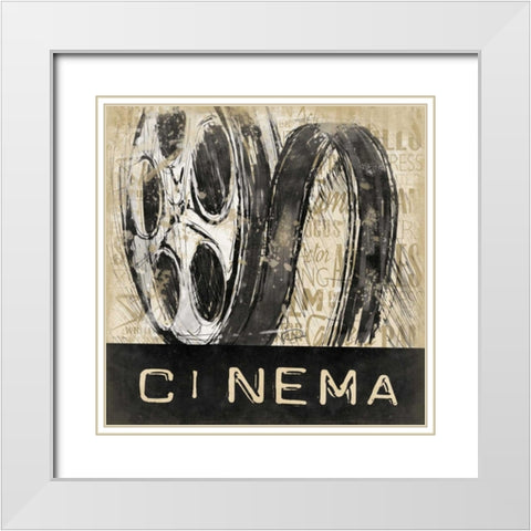 GAG REEL White Modern Wood Framed Art Print with Double Matting by OnRei