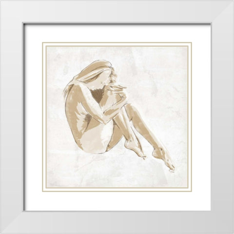 SKETCH PASSION White Modern Wood Framed Art Print with Double Matting by OnRei