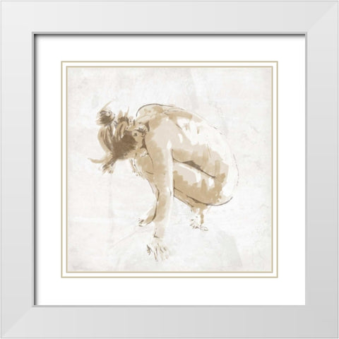 SKETCH PASSION 2 White Modern Wood Framed Art Print with Double Matting by OnRei