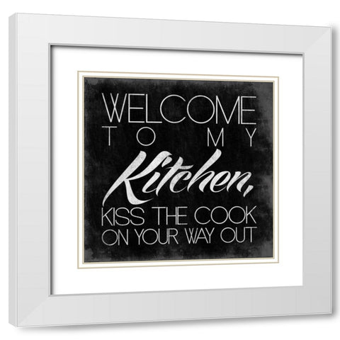 Kitchen White Modern Wood Framed Art Print with Double Matting by OnRei