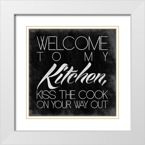 Kitchen White Modern Wood Framed Art Print with Double Matting by OnRei