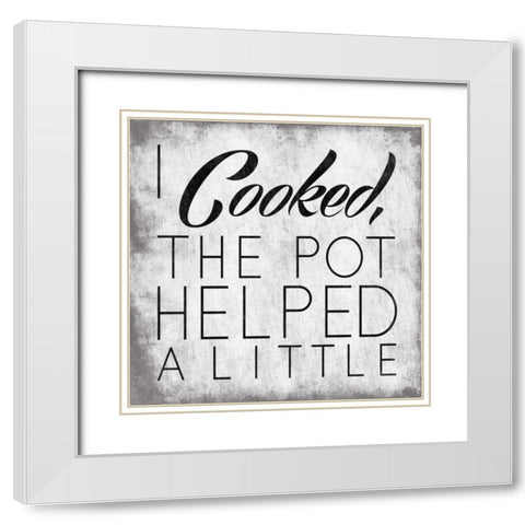 THE POT White Modern Wood Framed Art Print with Double Matting by OnRei