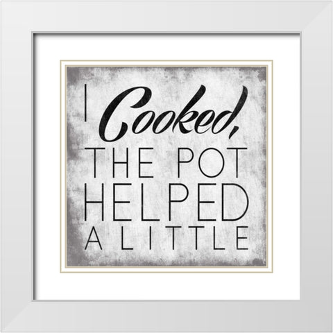 THE POT White Modern Wood Framed Art Print with Double Matting by OnRei