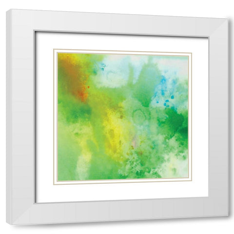 Watercolor Mate White Modern Wood Framed Art Print with Double Matting by OnRei