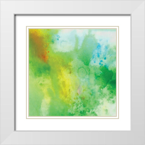 Watercolor Mate White Modern Wood Framed Art Print with Double Matting by OnRei