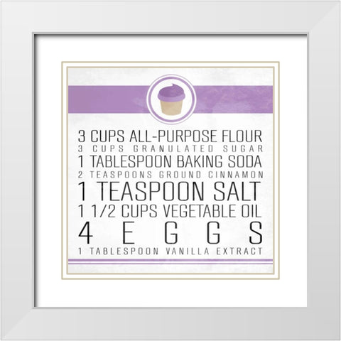 Cupcake White Modern Wood Framed Art Print with Double Matting by OnRei