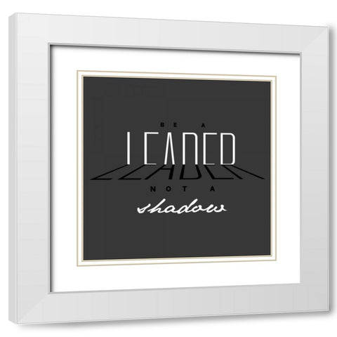 Leader White Modern Wood Framed Art Print with Double Matting by OnRei