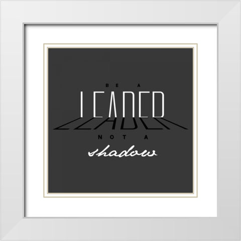 Leader White Modern Wood Framed Art Print with Double Matting by OnRei