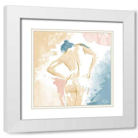 Look Down White Modern Wood Framed Art Print with Double Matting by OnRei