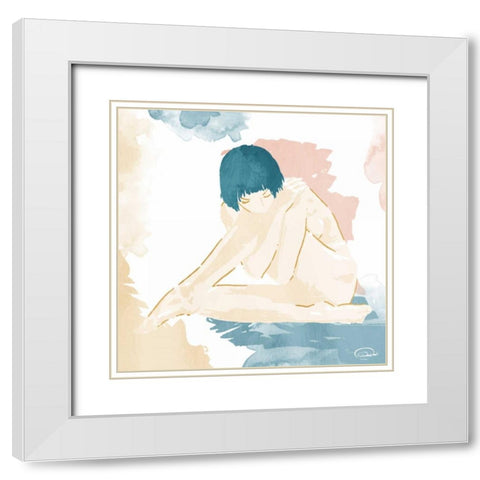 Love Yourself White Modern Wood Framed Art Print with Double Matting by OnRei