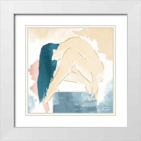 Know Where Your At White Modern Wood Framed Art Print with Double Matting by OnRei