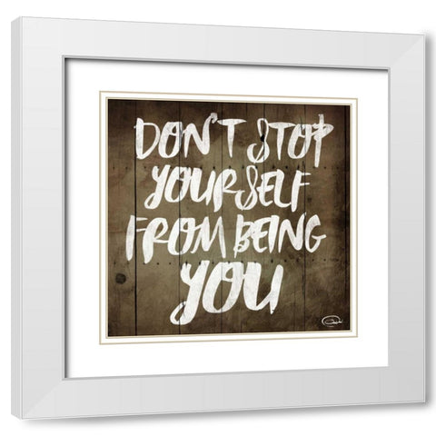 From Being You Wood White Modern Wood Framed Art Print with Double Matting by OnRei