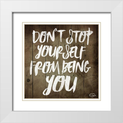 From Being You Wood White Modern Wood Framed Art Print with Double Matting by OnRei