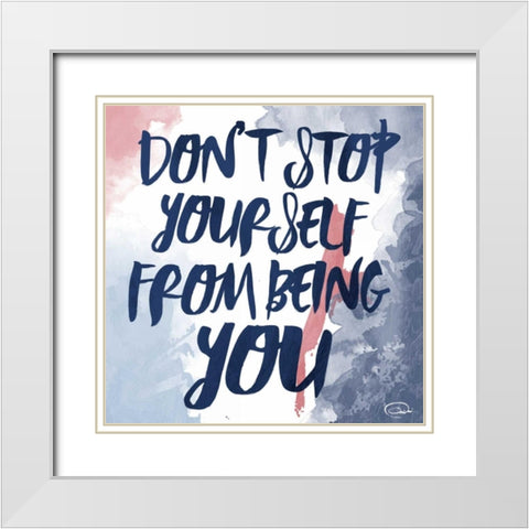 From Being You White Modern Wood Framed Art Print with Double Matting by OnRei