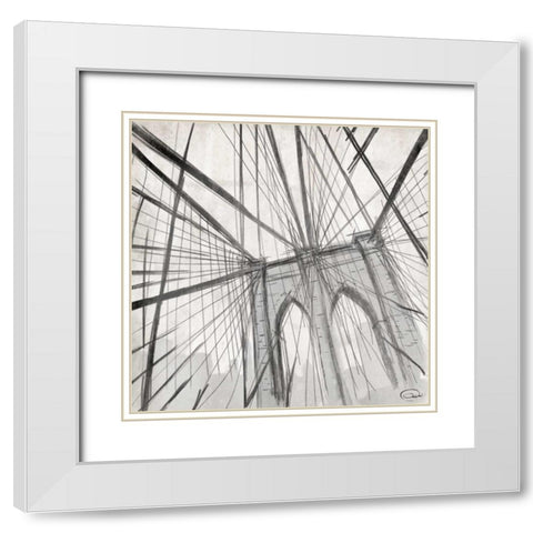 BB Close Up White Modern Wood Framed Art Print with Double Matting by OnRei