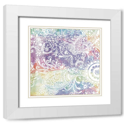 Relax White Modern Wood Framed Art Print with Double Matting by OnRei