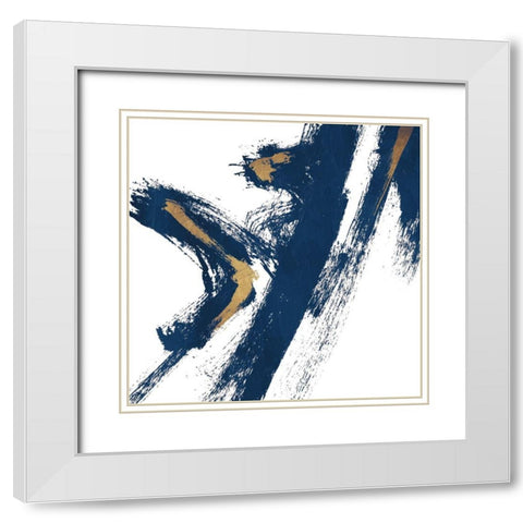 Meta Morph 2 White Modern Wood Framed Art Print with Double Matting by OnRei