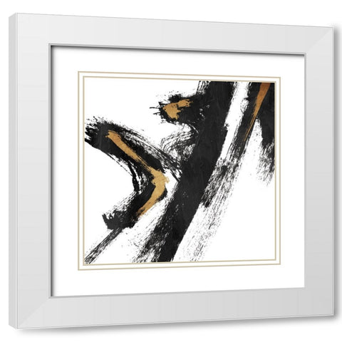 Meta Morph White Modern Wood Framed Art Print with Double Matting by OnRei