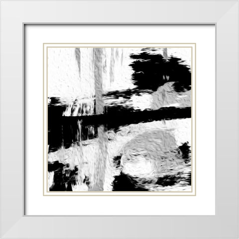 Cross Yourself White Modern Wood Framed Art Print with Double Matting by OnRei