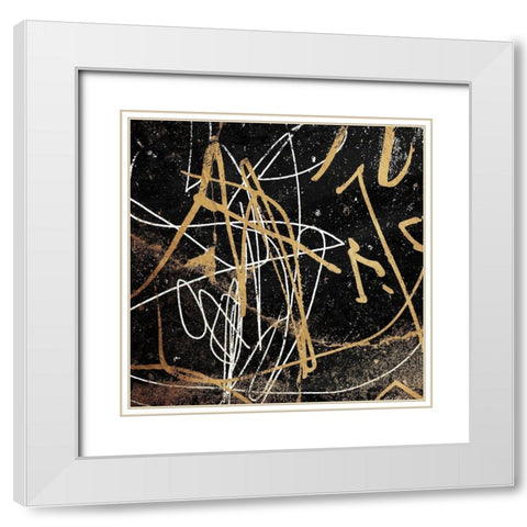 Chaos White Modern Wood Framed Art Print with Double Matting by OnRei