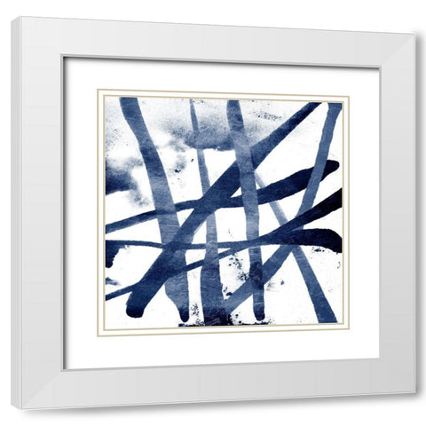 Cross White Modern Wood Framed Art Print with Double Matting by OnRei