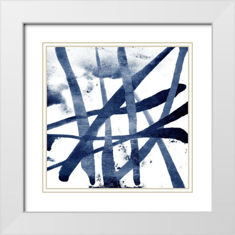 Cross White Modern Wood Framed Art Print with Double Matting by OnRei