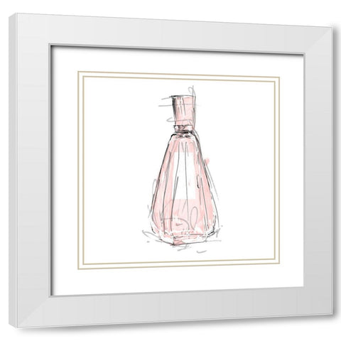 Pink Perfume Three White Modern Wood Framed Art Print with Double Matting by OnRei