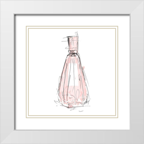 Pink Perfume Three White Modern Wood Framed Art Print with Double Matting by OnRei