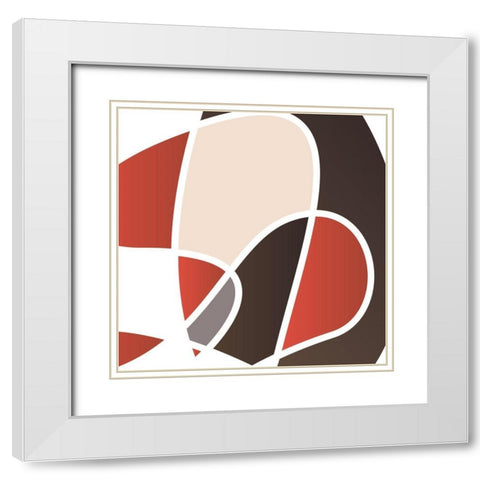 Look Through The Stain White Modern Wood Framed Art Print with Double Matting by OnRei