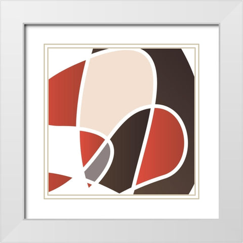 Look Through The Stain White Modern Wood Framed Art Print with Double Matting by OnRei