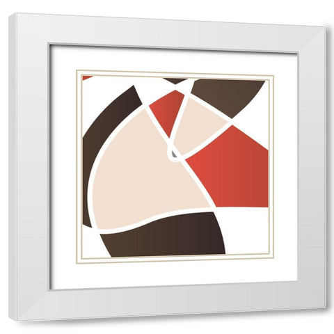 Look Through The Stain Mate White Modern Wood Framed Art Print with Double Matting by OnRei