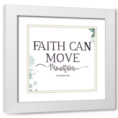 Mountains White Modern Wood Framed Art Print with Double Matting by Villa, Milli