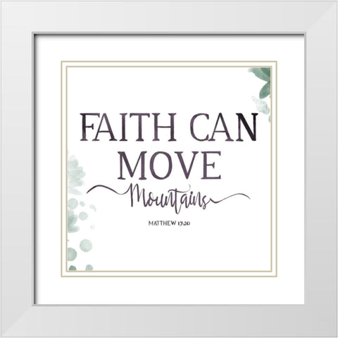 Mountains White Modern Wood Framed Art Print with Double Matting by Villa, Milli